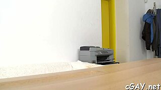 lusty gay dude slurps sloppy bareback cock sucking