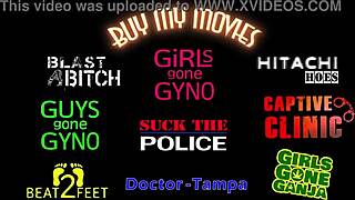 giggles teases with tattooed feet in sexy high heels close up