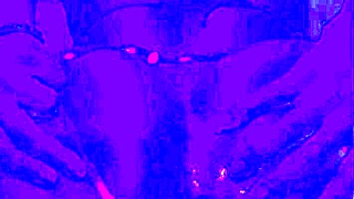 trans solo fingers her tight ass in bent over position