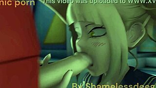 toga's face gets monster cock creampie after deep blowjob and kissing