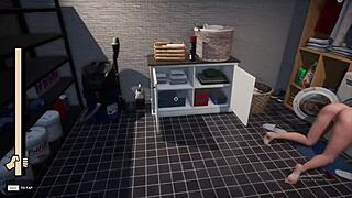 horny milf trapped in washing machine begs for rough machine fuck