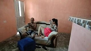 Cheating Husband Pounds Massive Ass in Living Room