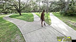 giggles teases with tattooed feet in sexy high heels close up