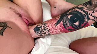 hooked up jemma hex fisting her tatood pussy damn