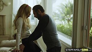 petite blonde gets her small tits sucked in hardcore banging