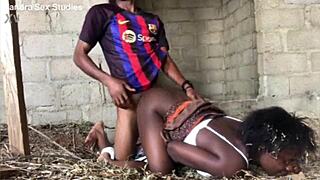 Unfinished Building Garage Fuck with Curvy Neighbor Slut