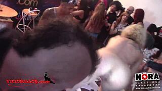 Blonde Spanish Teen's Small Tits Jiggle in Wild 3some Orgy with Monster Cocks Everywhere!