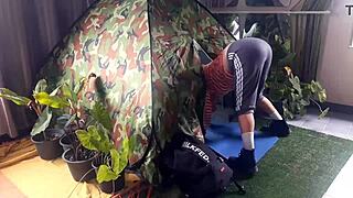 TEACHER EVERLAIN'S shaved pussy lips teased in full casting interview