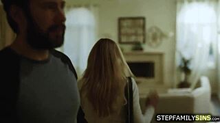 petite blonde gets her small tits sucked in hardcore banging