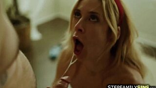 petite blonde gets her small tits sucked in hardcore banging