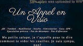 french femdom voice commands you to stroke in steamy video call