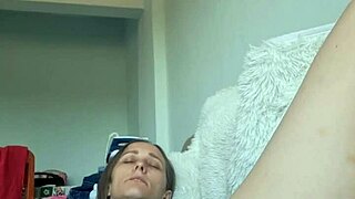 blonde babe moans loud double dildoing pussy and ass solo