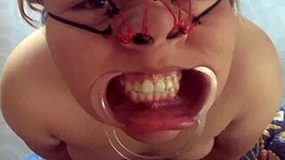 Fat latina bound facefucked hard then bukkake nose blast humiliation