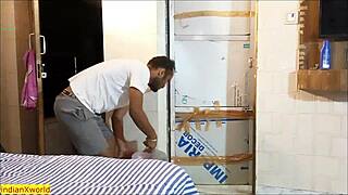 naughty indian bengali rich girl in lingerie seduces delivery boy for tight pussy creampie bath