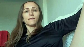 blonde babe moans loud double dildoing pussy and ass solo