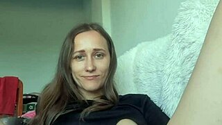 blonde babe moans loud double dildoing pussy and ass solo