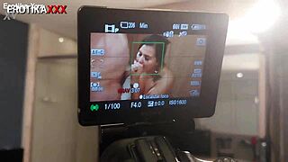 Lady bee delivers total oral action in erotikaxxx backstage footage