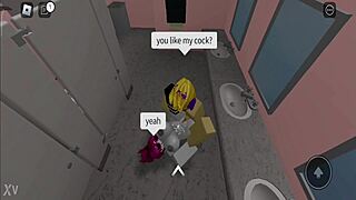 brazilian babe gets pounded hard by gringo in intense roblox session