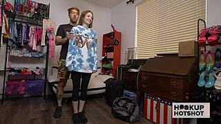 stunning skinny blonde ailee anne craves bryan gozzling's sloppy shaved pussy sex