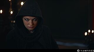 sexy vampires scissor into dripping lesbian slave submission threesome