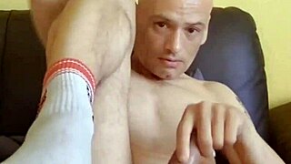 Skinny fuck doll teases cock roughly in solo shower play