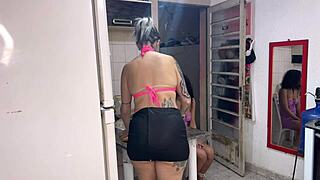 curious neighbor sneaks over late night craving intense pounding and licking since hubby neglects her