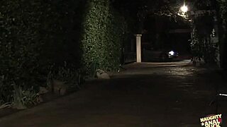 Busty babe dives into hardcore DP threesome after steamy striptease