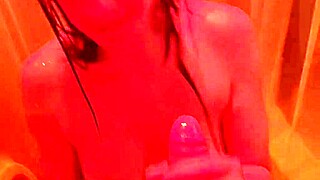 wanna gag deep on stranger cock under golden shower while tits get fucked