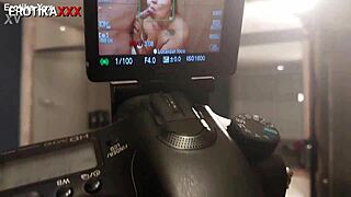 Lady bee delivers total oral action in erotikaxxx backstage footage