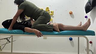 hot latina nurse deepthroats patient then rides wild cowgirl on him?