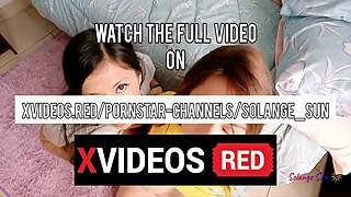 sharing boyfriend's hot cum first time with busty redhead solange sun