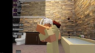 Exploring Roblox adventures with playful bunny character