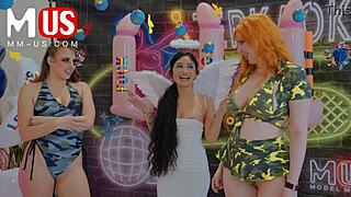 jerkaoke lauren phillips gia derza lick wet pussies and hardcore fuck