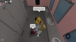 brazilian babe gets pounded hard by gringo in intense roblox session
