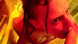 wanna gag deep on stranger cock under golden shower while tits get fucked