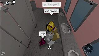 brazilian babe gets pounded hard by gringo in intense roblox session