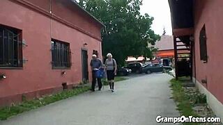 young forest temptress yields to older man's hidden desires