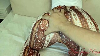 curvy redhead milf stuck cleaning bends for massive cock creampie