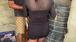 Ex-boyfriend bends me over unfinished building for deep doggystyle pounding.