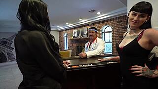 muscular doctor chokes patient with deepthroat on monster cock