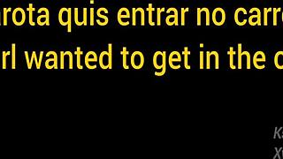 Risky street handjob tempts hot public beauty