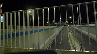 trans shemale olivia flashes huge dick and ass on public streets