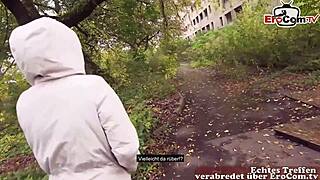 shy student tourist tries outdoor fun with german pickup guy