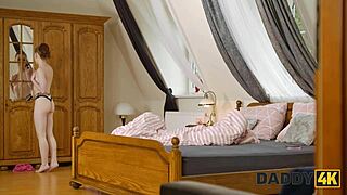 daddy4k petite shaved teen seduced by older man