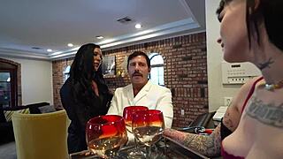 muscular doctor chokes patient with deepthroat on monster cock