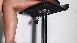 No Panties! Spycam Exposes Shaved Pussy Under Skirt!