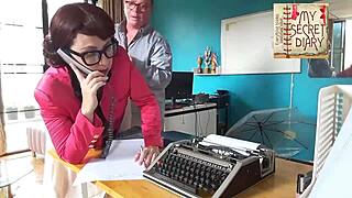 boss dominates curvy secretary with rough pussy pounding and mouth blowjobs in office shower tease