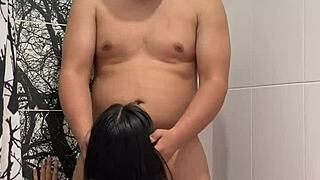 Rica Colombian Ebony Gets Fat Ass Pounded in Shower Ending with Mouthful Cum