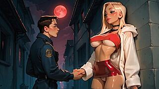 ai hentai cop 🚔 rough anal fucks curvy whore 🍑 in dark alley with monster cock creampie 💦