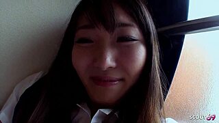 Japanese teen's big natural tits seduce classmate to uncensored pov fuck!
